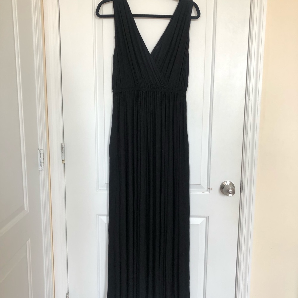 Long Black Grecian Banana Republic Maxi Dress - Size S